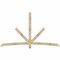 Ekena Millwork Alberta Rough Sawn Timber Gable Bracket, Douglas Fir, 96"W x 56"H x 2"D x 4"F, 14/12 Pitch GBW096X56X0204ALB00RDF - alternate 1